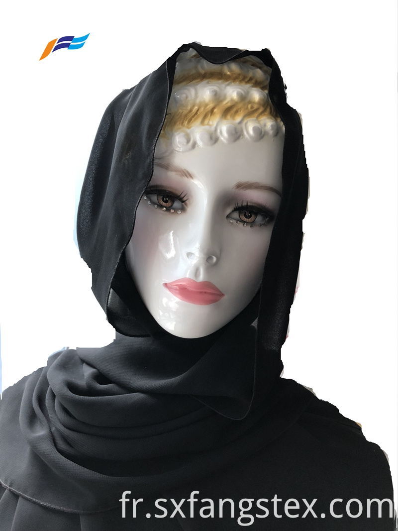 Muslim 100% Polyester Women's Black Arab Scarf Hijab